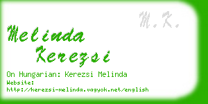 melinda kerezsi business card